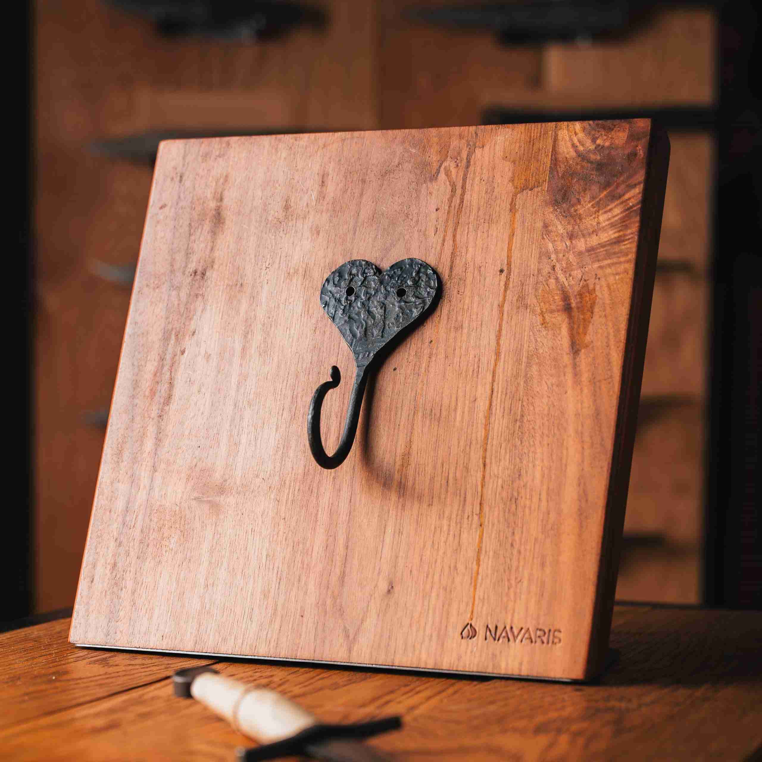Large metal heart hook