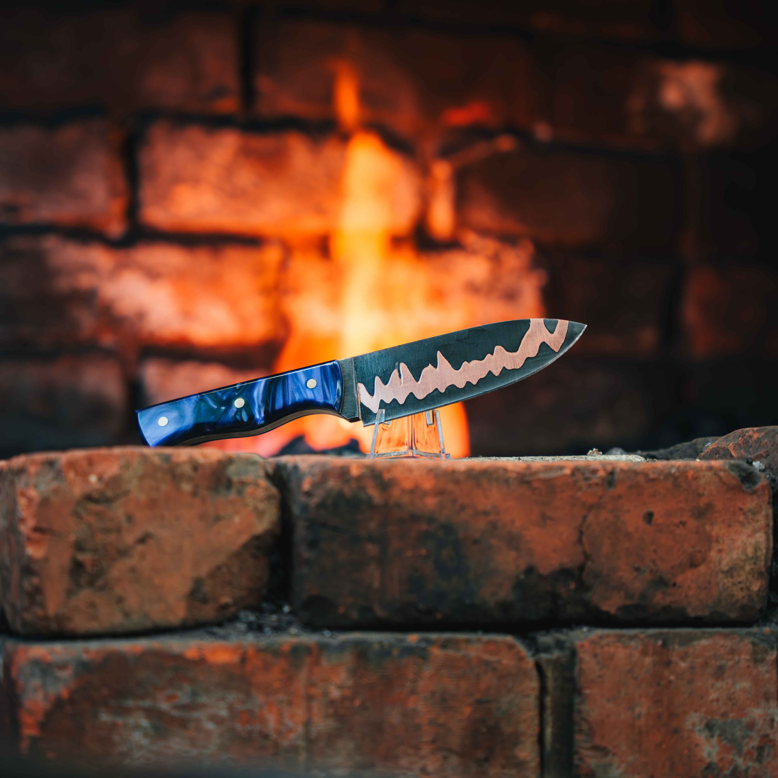 Cu Mai Damascus knife forging