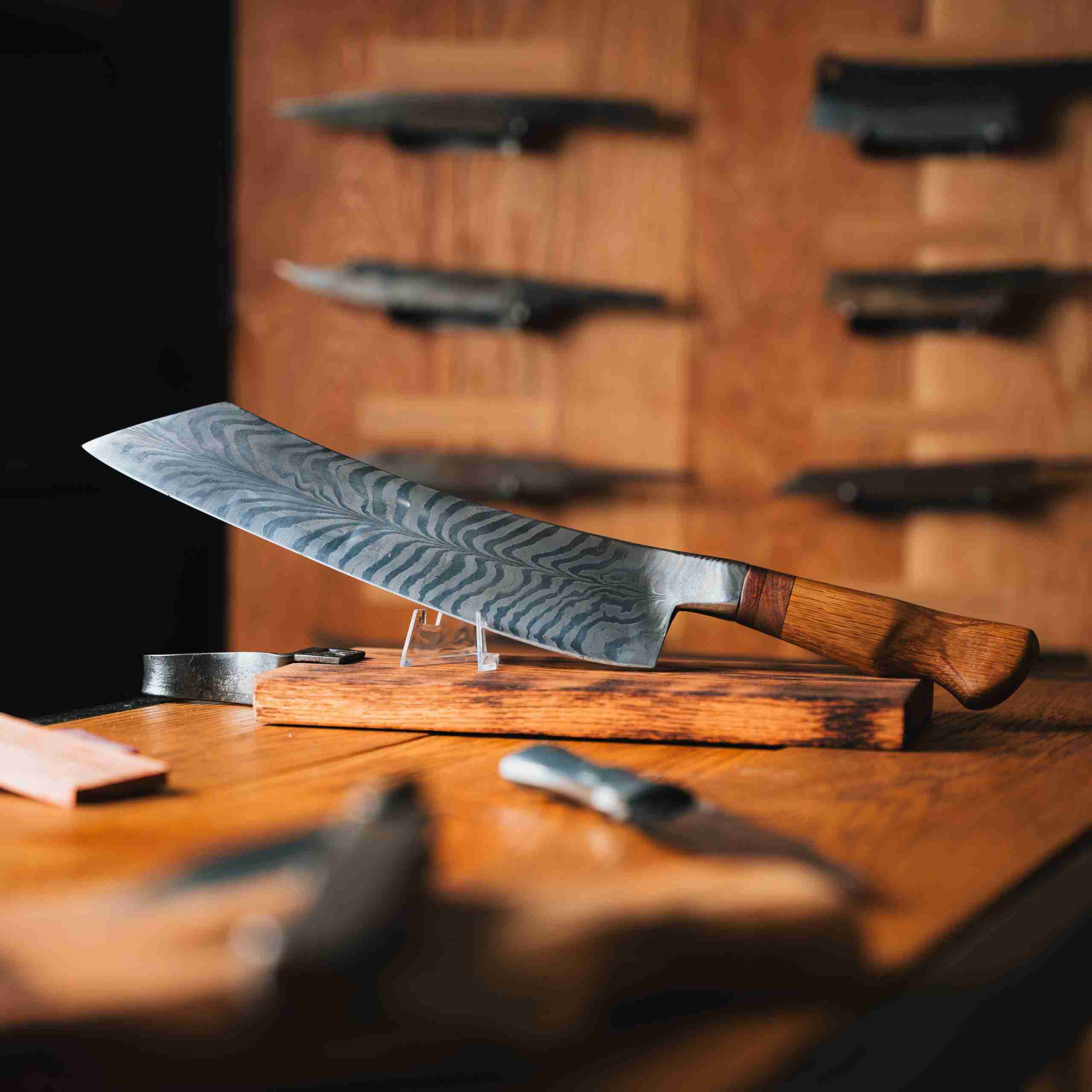 Feather Damascus Gyuto Knife